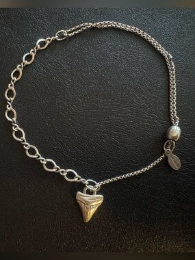 Alex and Ani 925 Sterling Silver Shark Tooth Bracelet